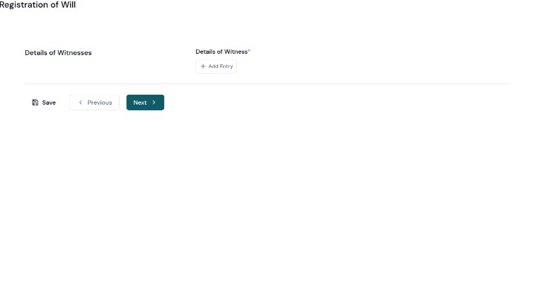 Repeatable witness section with an Add Entry control
