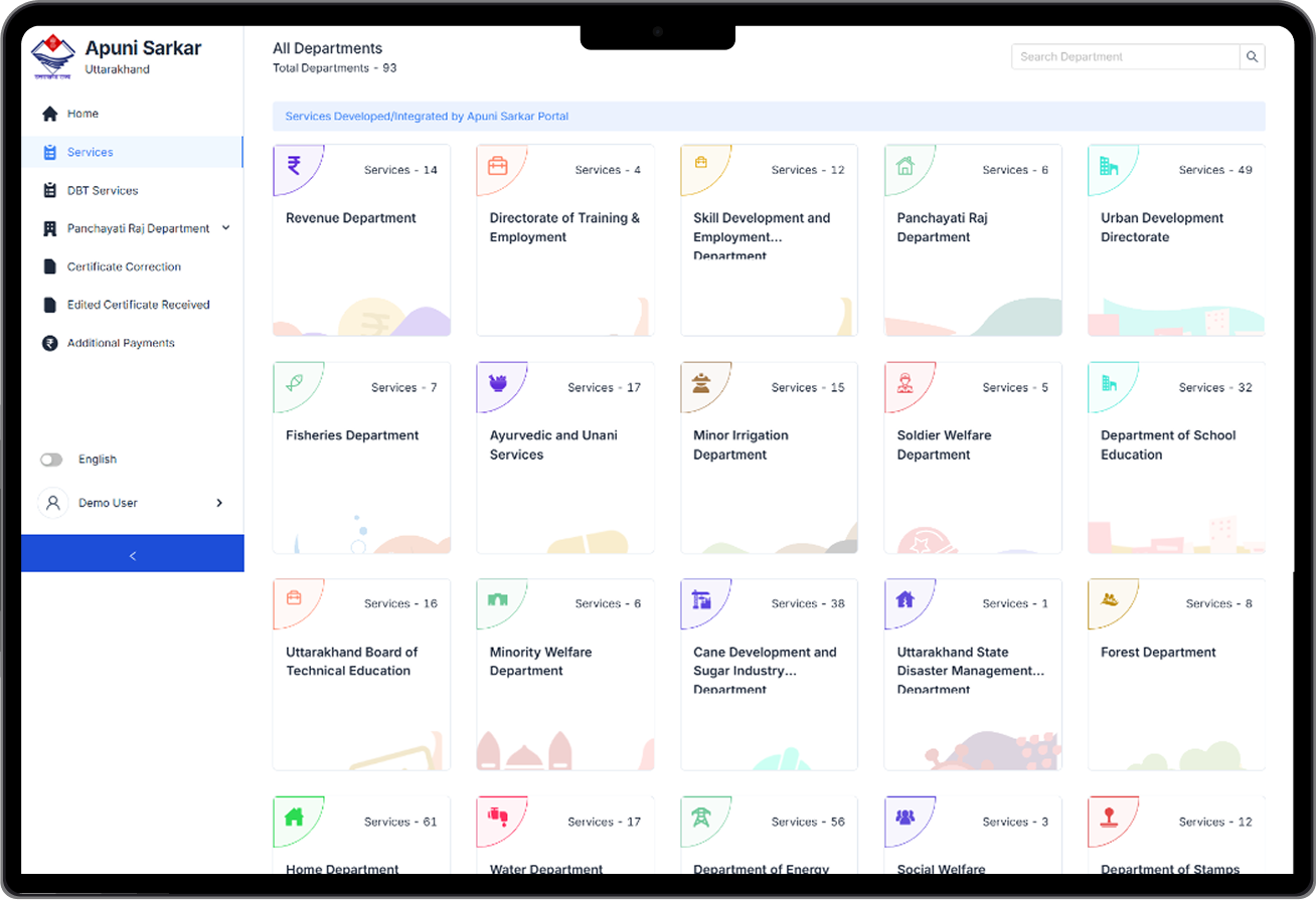 1000+ Services and 100+ Departments